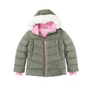 ZeroXposur Girls Heavyweight Puffer Coat Moss Size 7/8 NWT Winter Jacket